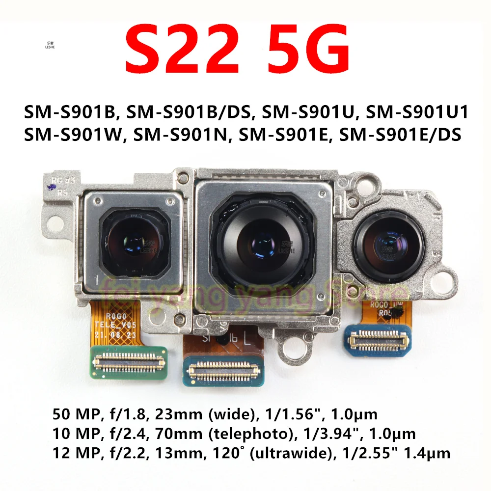 50mp-back-facing-big-main-rear-camera-ultra-wide-module-flex-cable-replacement-for-samsung-galaxy-s22-5g-s901b-sm-s901b-ds-s901u