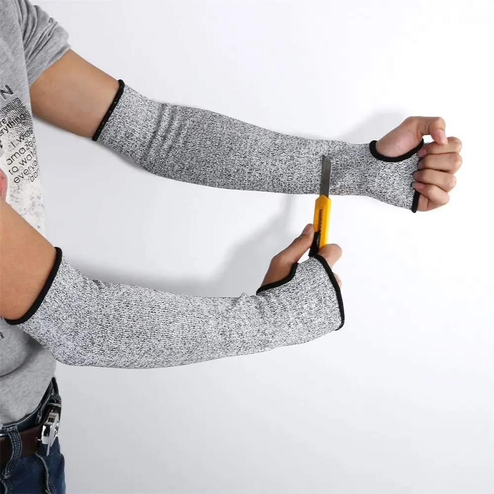 1Pc Durable Cut Resistant Anti-cut Gloves Anti-Puncture Level 5 Safety Work Gloves Flexible HPPE Arm Sleeve Cover