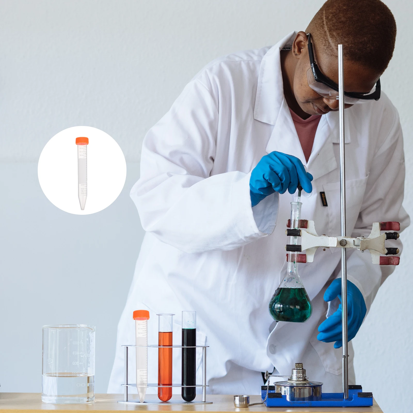 

25pcs Tube With Screw Cap 15Ml Plastic Centrifugal Vials Transparent Test Tubes Laboratory Supplies Science