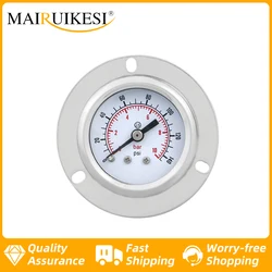 MAIRUIKESI Hot Seal Pressure Gauges Manometer 40mm -1-0-400bar/psi Back Connection With Flange For Air Water Fuel Oil