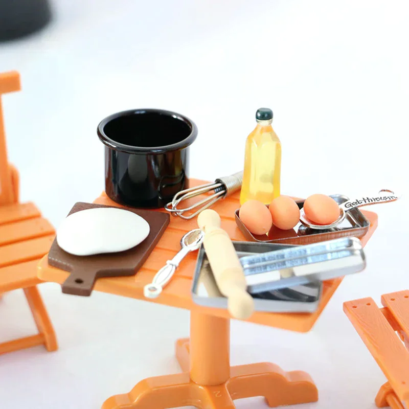 1 مجموعة دمية مصغرة المطبخ الطبخ الخبز نموذج DIY دمية الأثاث الملحقات #3