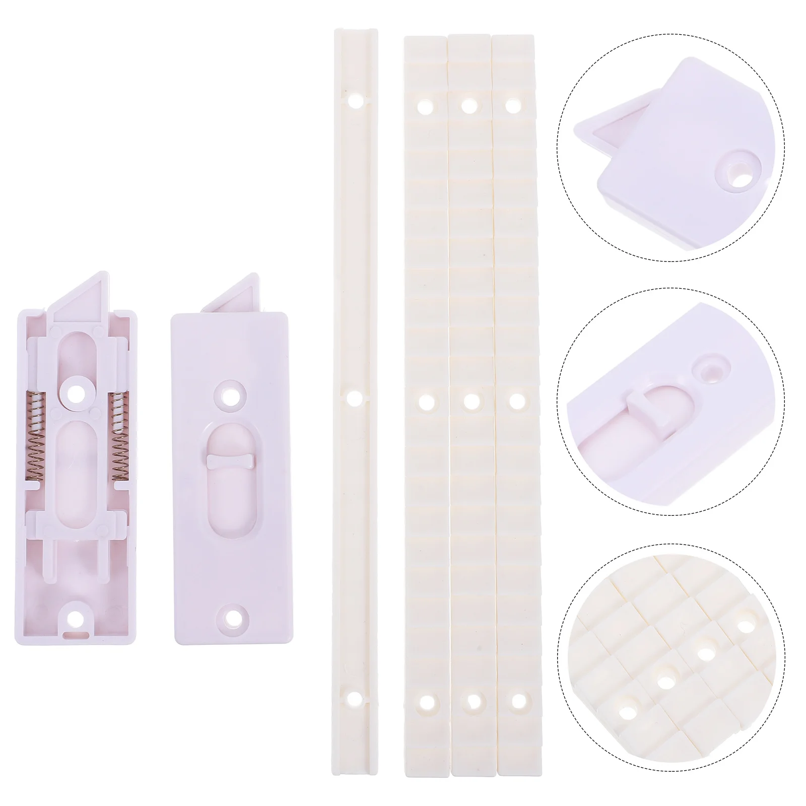 

2pcs Plastic Tilt For Replacement Parts White Snap-In Spring Loaded Latch Pair Folding Lifter Accessories Window Hardware