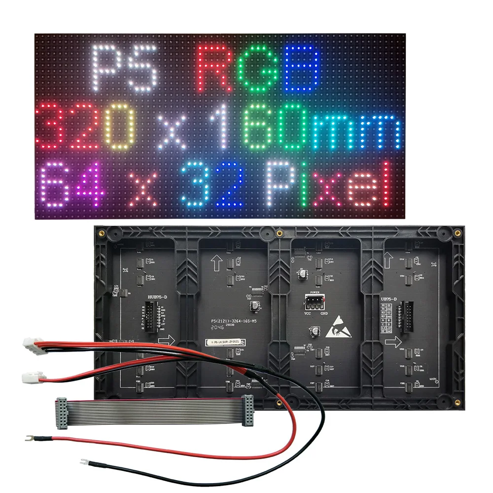 Panel de pantalla LED a todo Color para interiores P5, módulo de pantalla LED P5, matriz LED SMD2121 P5, Panel RGB 3 en 1, escaneo 1/16, interfaz