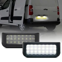 Luz LED blanca para matrícula, 2 uds., para Citroen Jumpy Spacetourer Berlingo, despacho, Peugeot Expert Partner, viajero