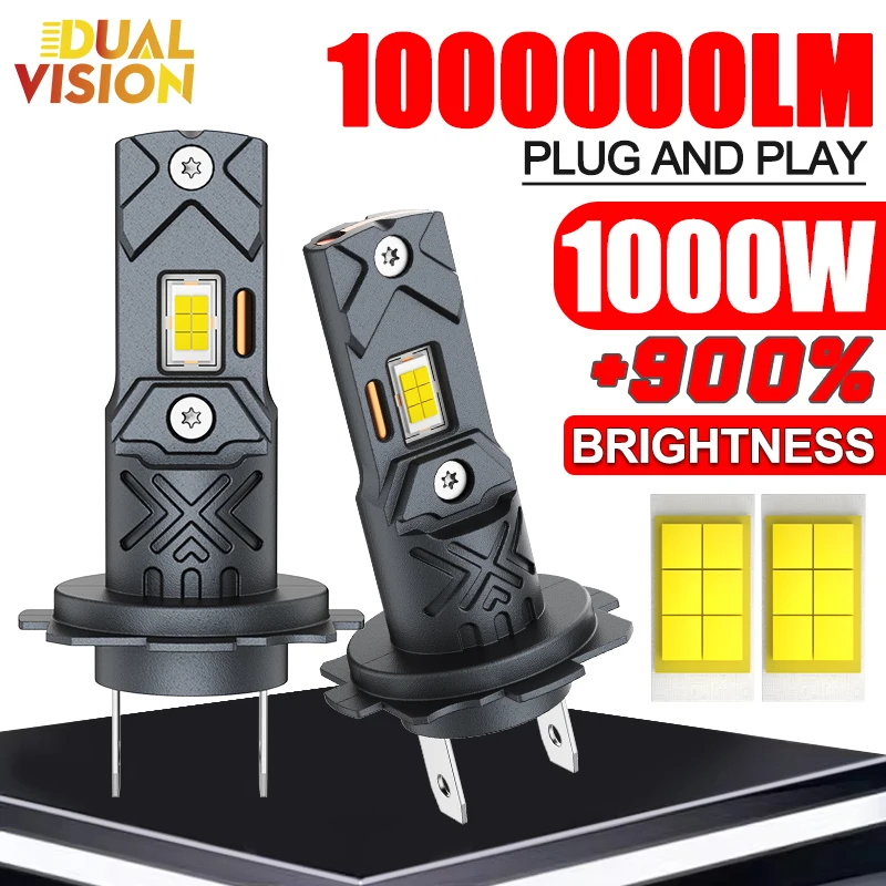 

Светодиодные лампы для фар автомобиля 1000000LM H11 H7 LED Canbus H8 H9 H4 9005 HB3 9006 HB4 9012, сверхъяркие, 6000K, 12V 24V, противотуманные фары
