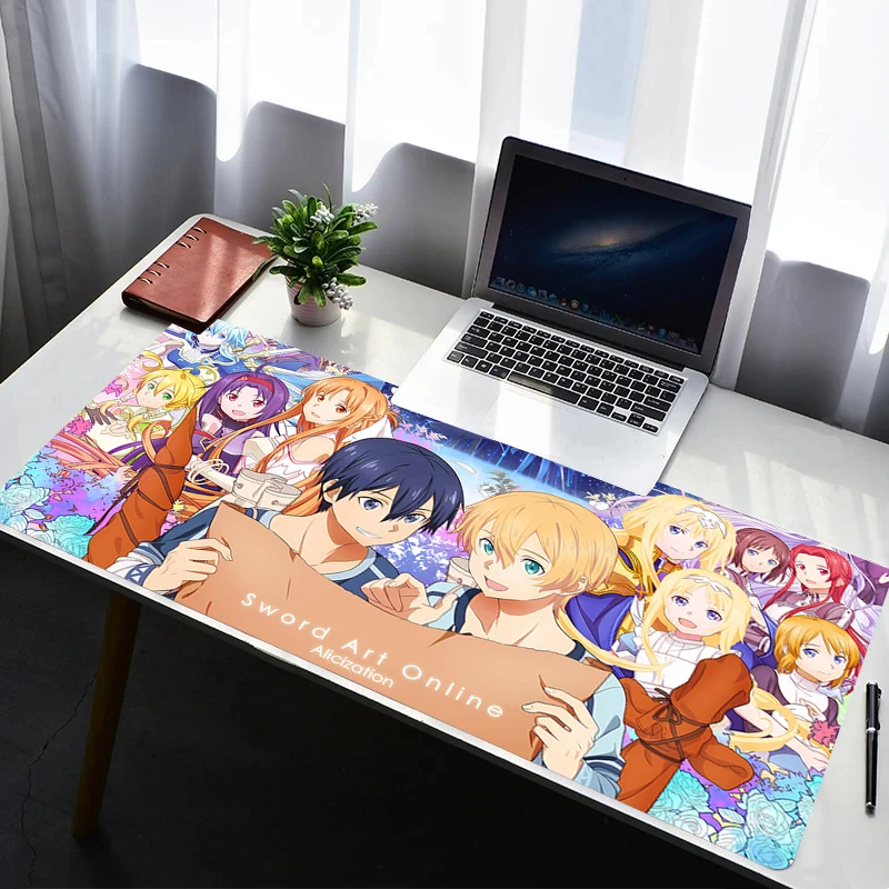 

Mouse Pad Laptop Rubber Extended Desktop Mat Computer Gamer Fun PC S-sword Art Online Mousepad Gaming Accessories Keyboard Pad