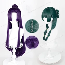 Mao Jinshi Peluca de Cosplay, pelo verde oscuro, Morado, Anime, pelucas sintéticas resistentes al calor