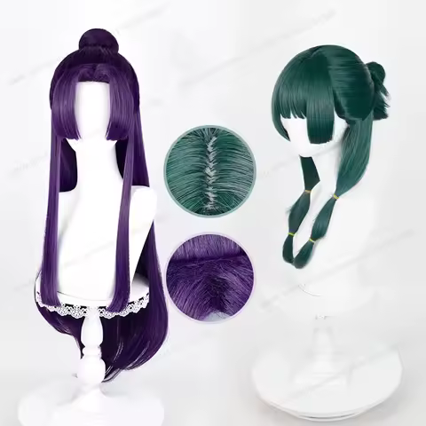 Mao Mao Jinshi Cosplay Wig Dark Green Purple Hair Anime Cosplay Heat Resistant Synthetic Wigs