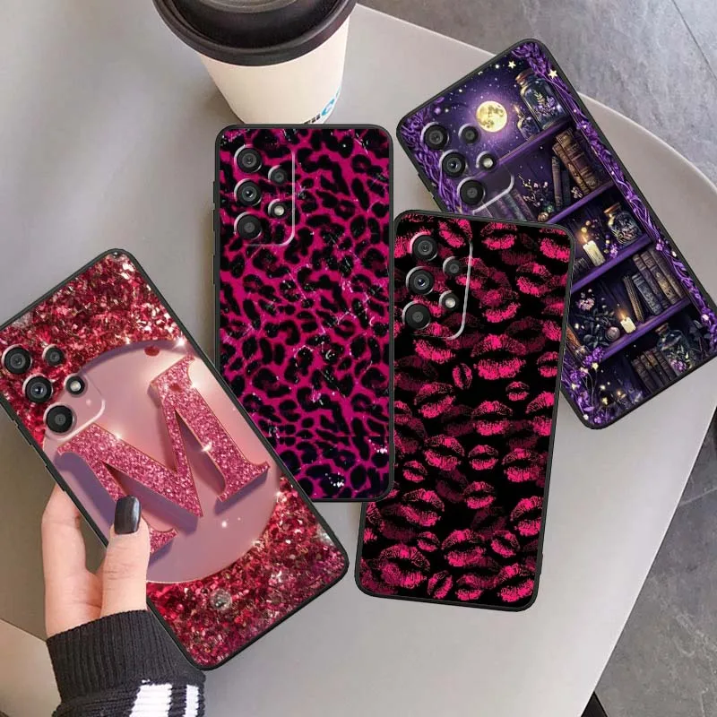 

Creative Art Luxury Pattern Phone Case For Samsung A73 A72 A71 A55 A54 A53 A52 A51 A13 A22 A16 A15 A05s A14 A05 A06 5G Black
