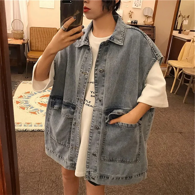 Frauen Retro Gedruckt Casual Mit Kapuze Denim Jacke 2022 Frühling Herbst Neue Weibliche Lose Jacke Baseball Uniform Cowboy Mantel frauen EIN