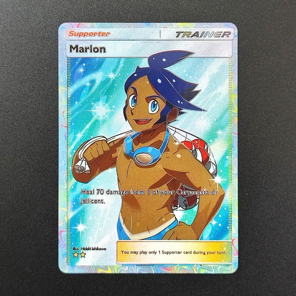 Diy pokemon tcg cartão de bolso B1-Mega subindo trainer lillie lisia copycat fantasia hlal may marlon super raro app cartão de jogo
