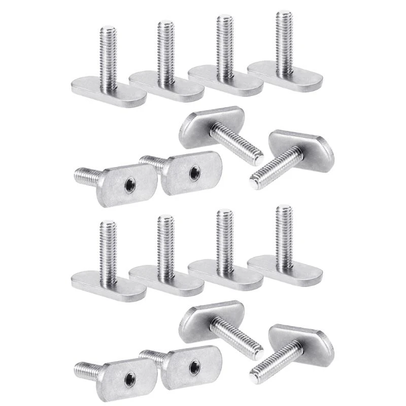 

8 шт. в упаковке из нержавеющей стали/рейка для каяка/рейка и направляющая для болта с Т-образным пазом, запасные части для рыбалки, рельсы, болт