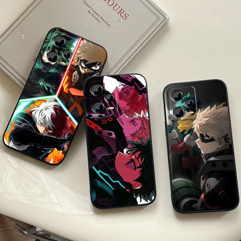 Academia Anime Hero D-Deku For Xiaomi Redmi Note 13 12R 12 12S Turbo 11 11T 11S 10 10S Pro Plus 5G Black Back Phone Case