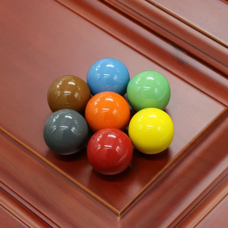 New Seven Candy Color Round Ball Ceramic Design Knobs Cupboard Drawer Pull Cabinet Door Wardrobe Handles  Drawer Locker Vintage