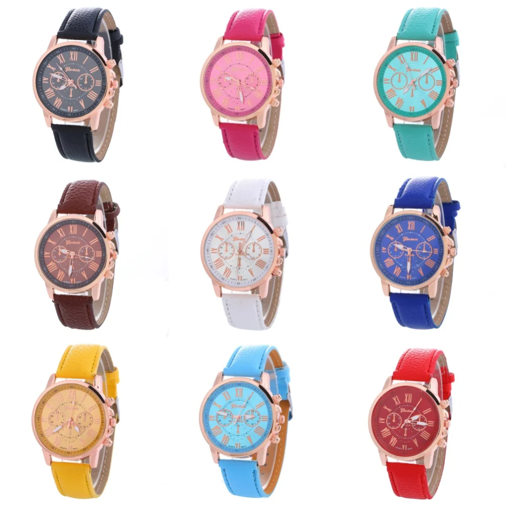 Womens Watches Brand Sport Style Fashion Ladies Watch Leather Watch Men Girls Female Quartz Wristwatches Montre Femme