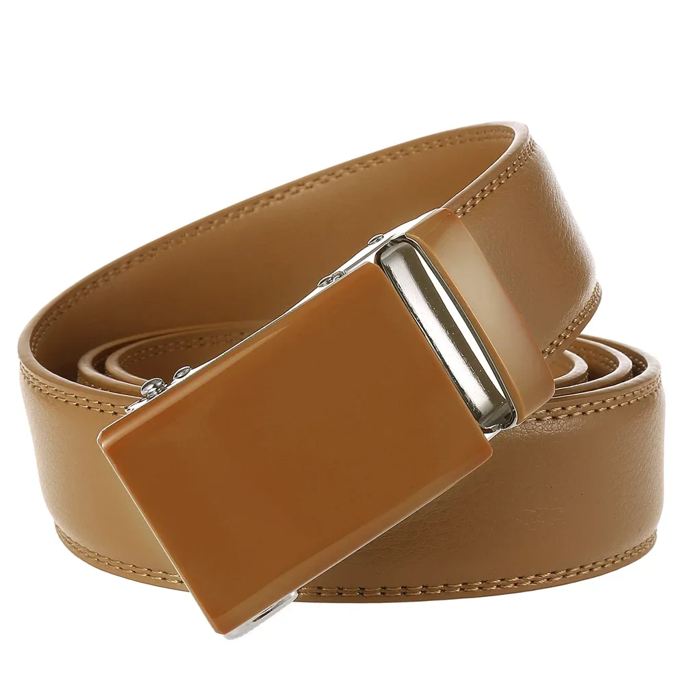 Automatischer Schnallengürtel aus echtem Leder, mehrfarbiger Hüftgurt für den täglichen Jeansgebrauch, 3,5 cm breiter Herren-Hüftgürtel, perfektes Vatertagsgeschenk – Detail 32