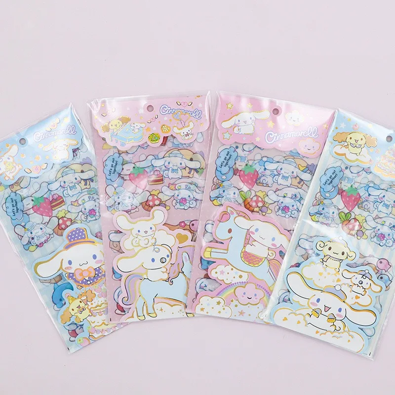 Urocze kreskówki Kuromi Cinnamoroll MyMelody przezroczyste DIY ręcznie robione naklejki GUKA