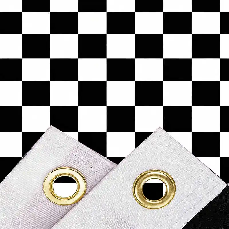 

90x150cm Checkered Flag Polyester Pongee 3x5 Feet Black White F1 Auto Race Sport Car Match Decorative Chequered Banners