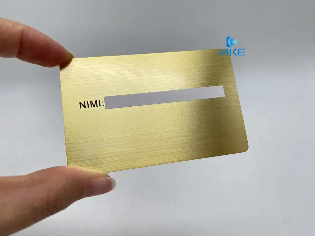 مرآة معدنية مخصصة لبطاقة الأعمال الفضية