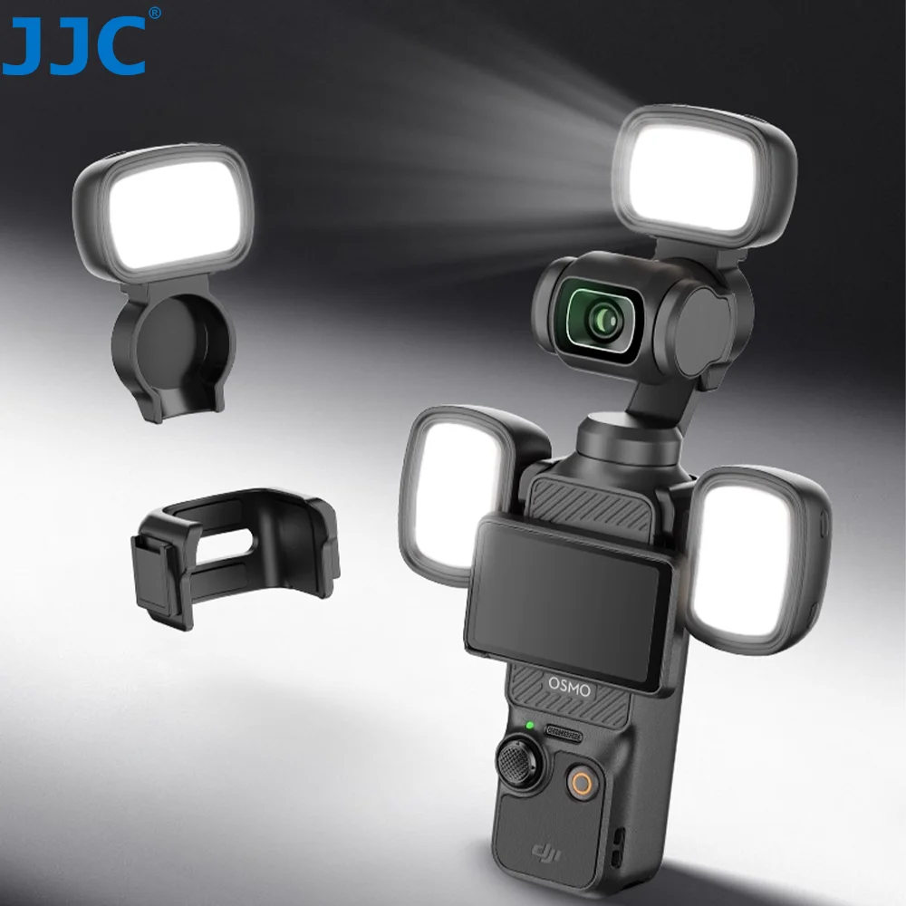 

JJC Upgraded Magnetic Mini LED Light for DJI Osmo Pocket 3 Rechargeable Selfie Fill Light 3 Color Mode Pocket 3 Vlog Accessories
