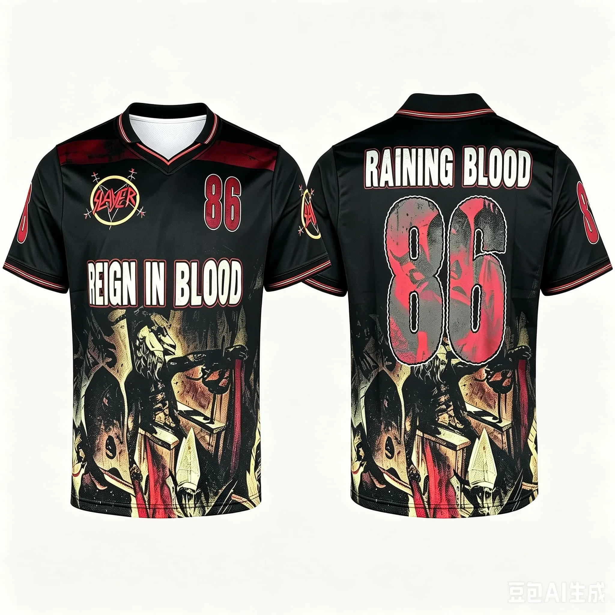 New Killer Band 86 Metal Shirt Hip Hop Rock Street Printed Quick Drying Sport Men's Short Sleeved T-shirt Family Matching