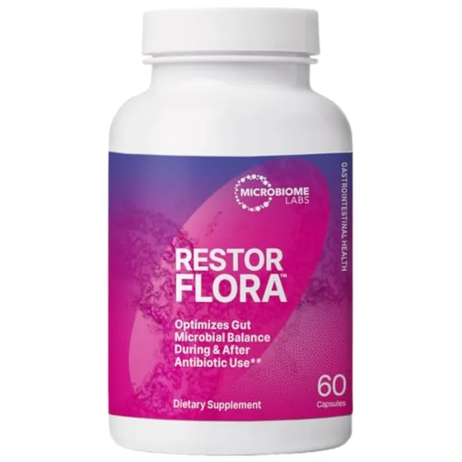 Restorflora Probiotics for Digestive Health - Gut Health Supplements with Dual Action Probiotics for Women and Men - Support Bo