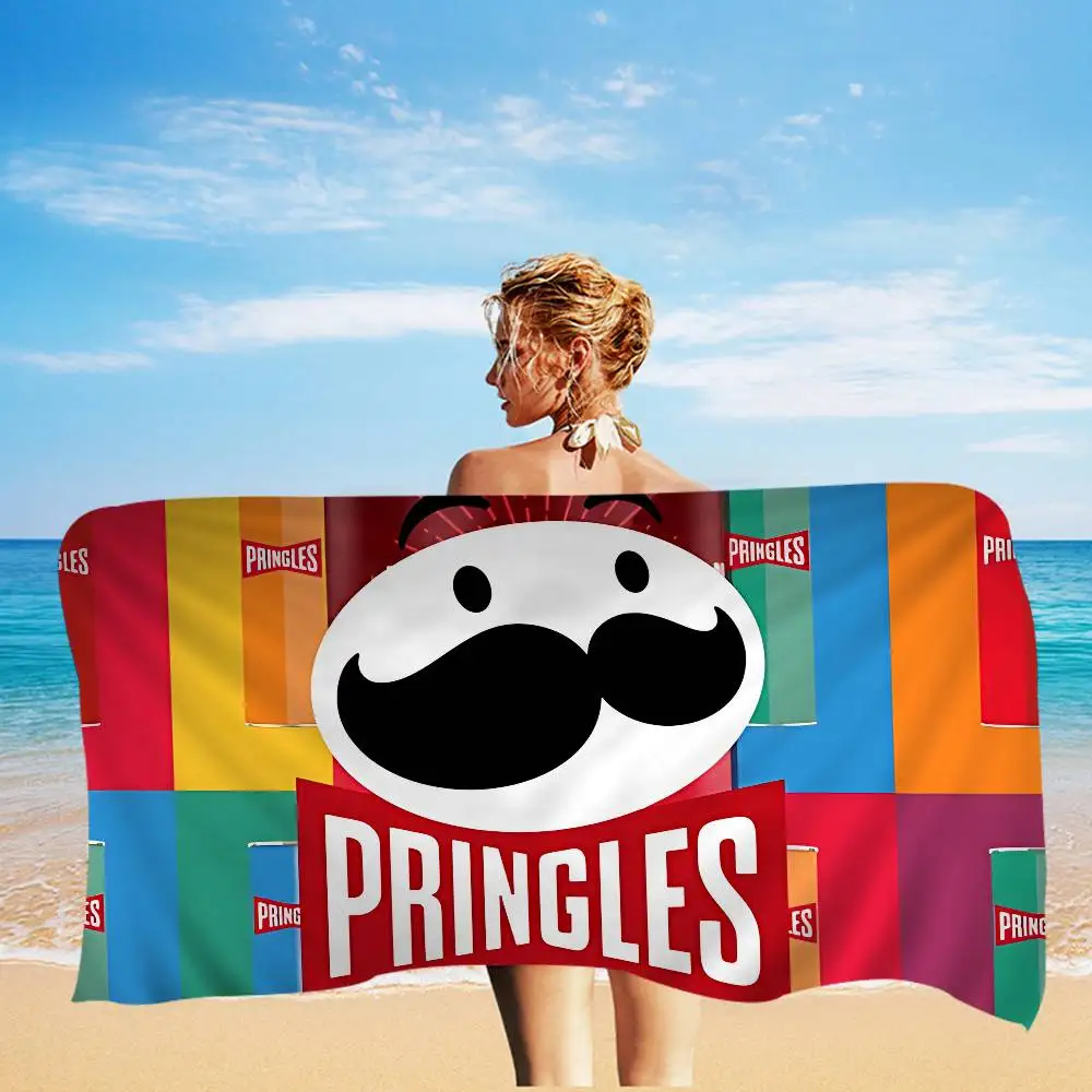 Fashion P-Pringles L-LLC Microfiber Printed Beach Towel Mountain Climbing Yoga Beach Swimming Running Absorbent Soft Towel