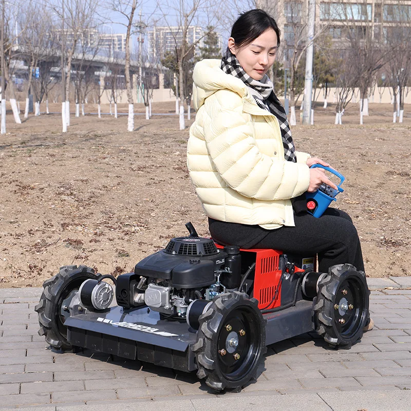 

Customized Factory Price Smart diesel Engine Flail Lawn Mower Crawler Flail Remote Lawn Mower CE EPA