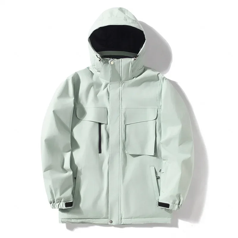 

Windproof Waterproof Outdoor Snow Sports Skiing Jacket Woman New Hooded Solid Thermal Breathable Man Ski Tops Snowboard Clothing