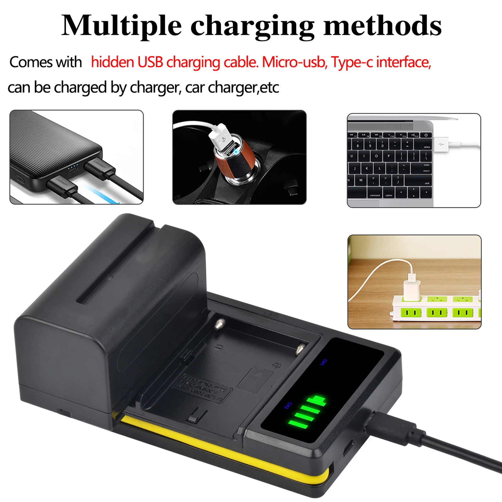 2Pcs 5200mAh NP F750 NP F770 NP-F750 Battery Akku + LCD USB Charger for Sony NP F970 F960 F550 F570 QM91D CCD-RV100 TRU47E