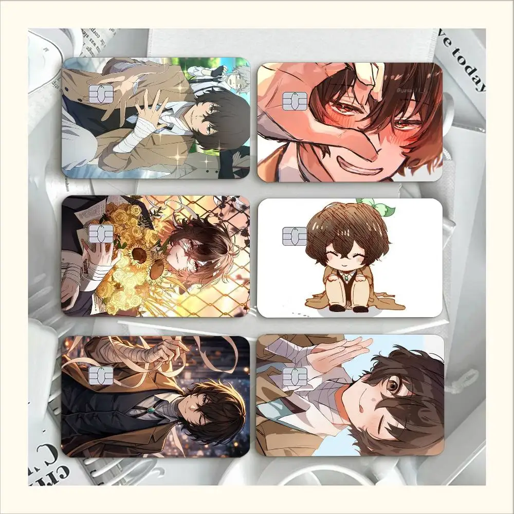 Bungo Stray Dogs O-Osamu D-Dazai   Waterproof Film Skin Cover Credit Card Stickers Debit Front Bank Bus Pass