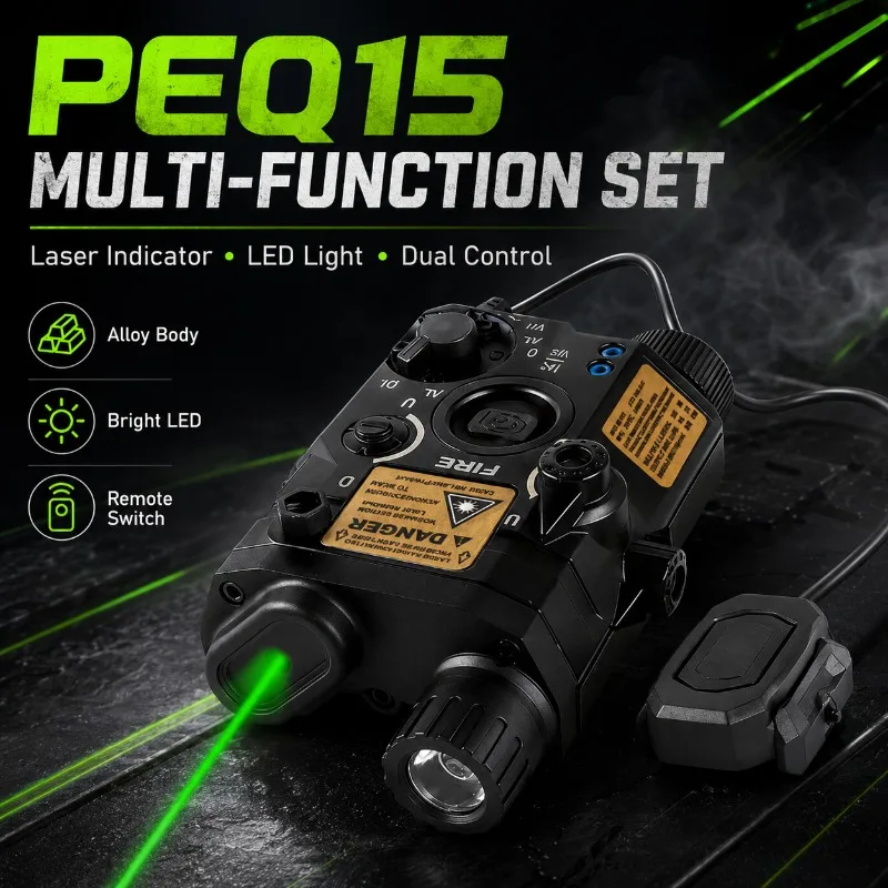 High‑precision Red‑Green Beam Locator Marker & M300AM600C Bright Torch with Dual‑control Cable Kit