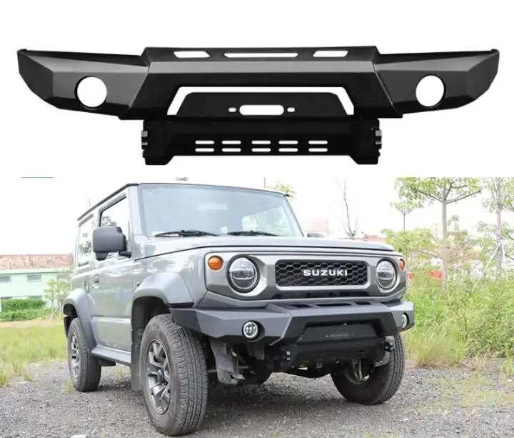 

Для Suzuki Jimny JB64 JB74 2019 2020 2021 2022 2023 алюминиевый сплав/сталь защита переднего бампера Защитная противоскользящая пластина RM Style