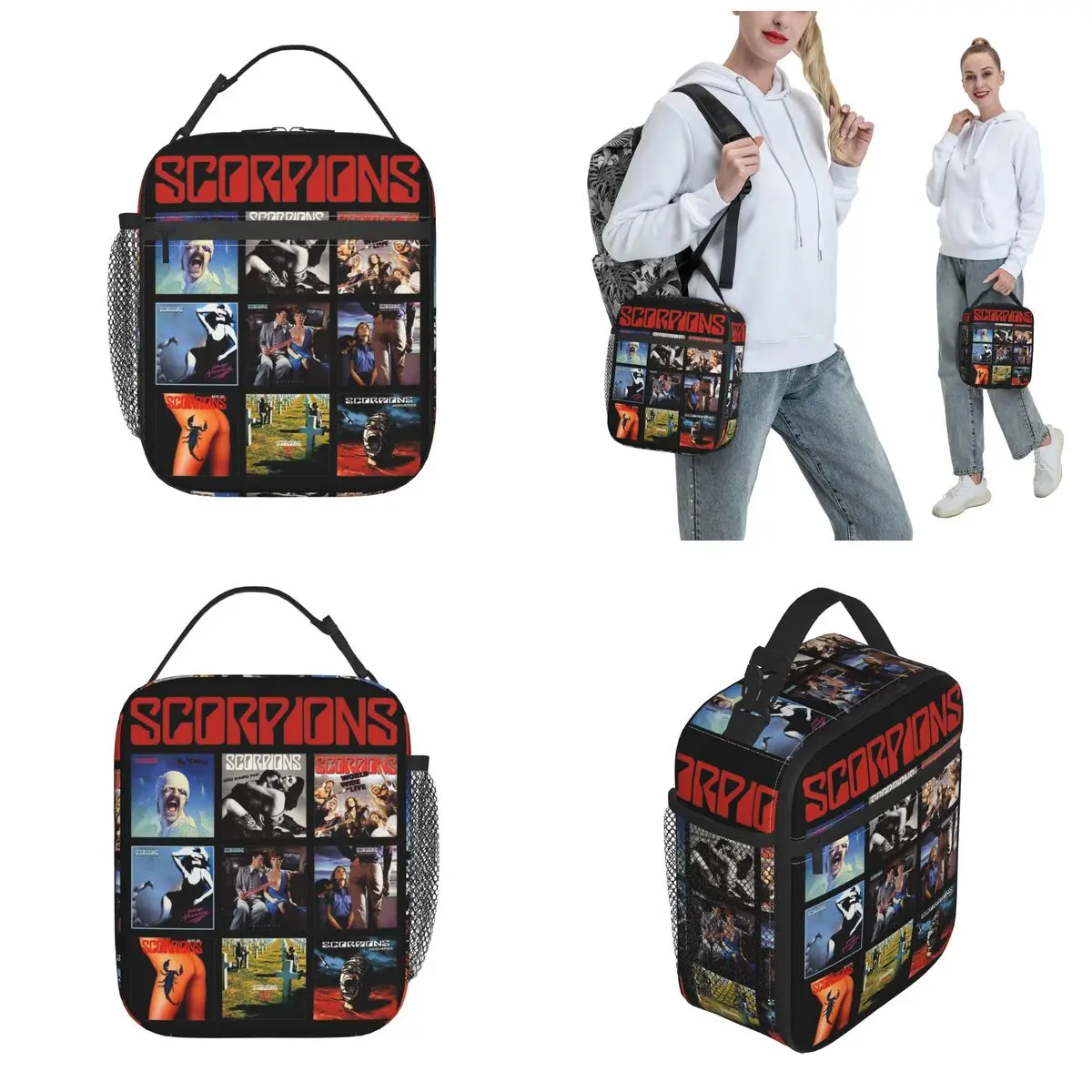 Scorpions Album Collection Accessories Insulated Lunch Bag For School Food Storage Bag Portable Thermal Cooler Lunch Boxes