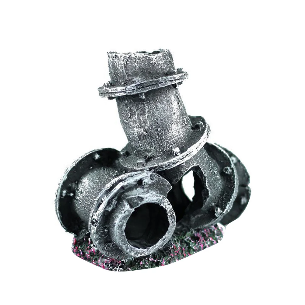 

1Pcs Resin Fish Tank Piping Landscape Ornament Natural Simulation Aquarium Adornment Safe for Fish Aquarium Adornment