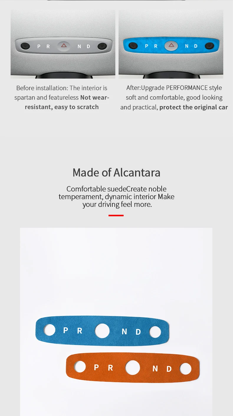 Aus Alcantara gefertigt für Tesla Model Y Juniper / Model 3 Highland Leselicht-Panel-Verkleidungsaufkleber Auto-Innenausstattung Tuning-Zubehör. – Detail 4