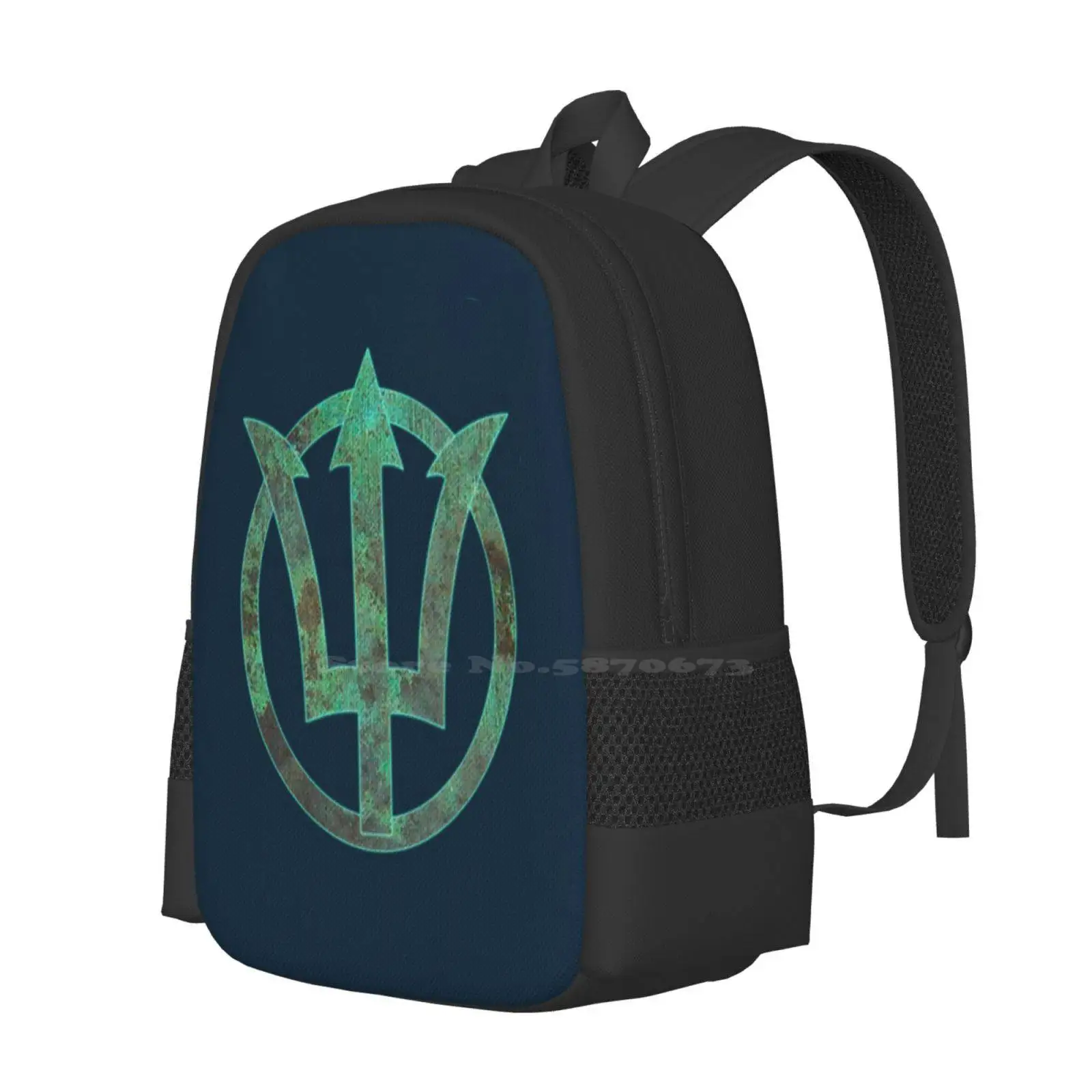 Poseidon School Bag Big Capacity Backpack Laptop Percy Jackson And The Zeus Greek Roman Poseidon Annabeth Chase Hereos Of