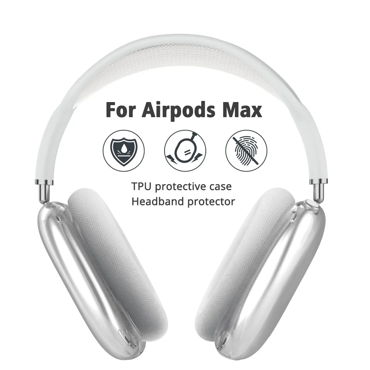 Przezroczyste etui AirPods Max Miękkie etui z TPU zapobiegające zarysowaniom Etui ochronne na słuchawki Apple AirPods Max Akcesoria