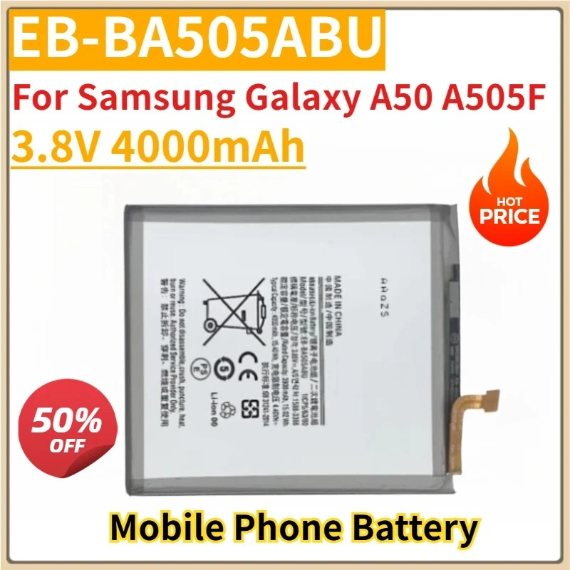 

New Replacement Mobile Phone Battery EB-BA505ABU 3.8V 4000mAh for Samsung Galaxy A50 A505F