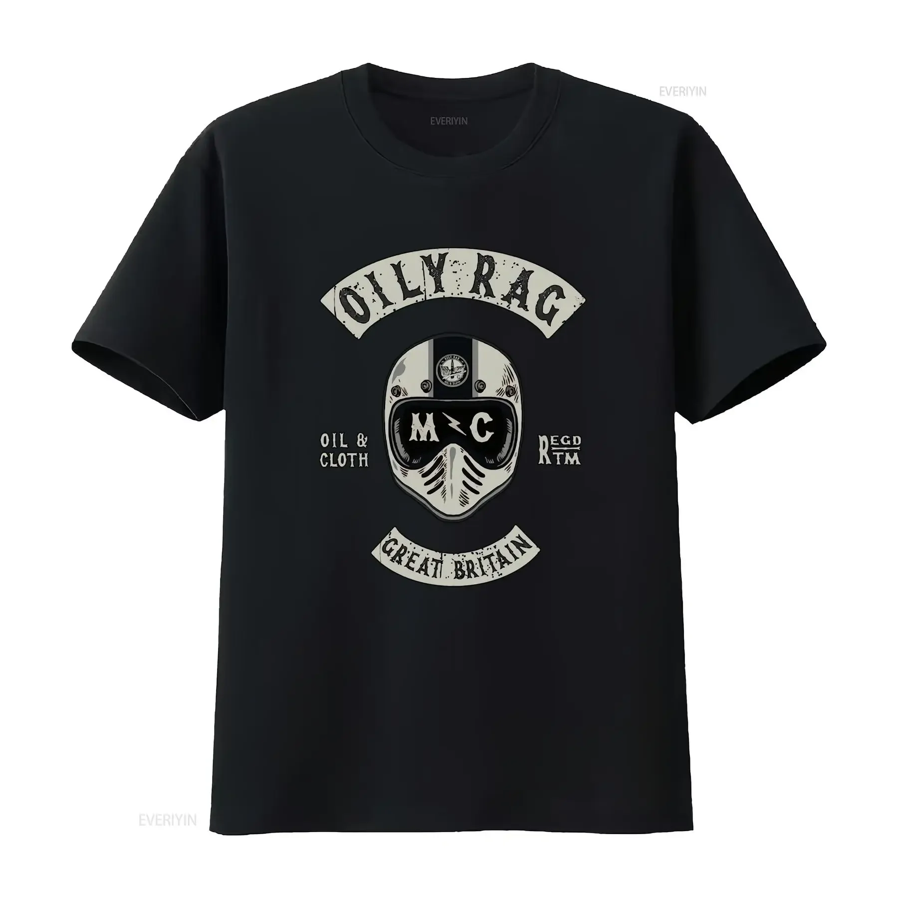 Oily Rag Co Motorcycle Club T shirt Biker tee Official Store vintage Washed Stylish Stretched Versatile homme Breathable Casual
