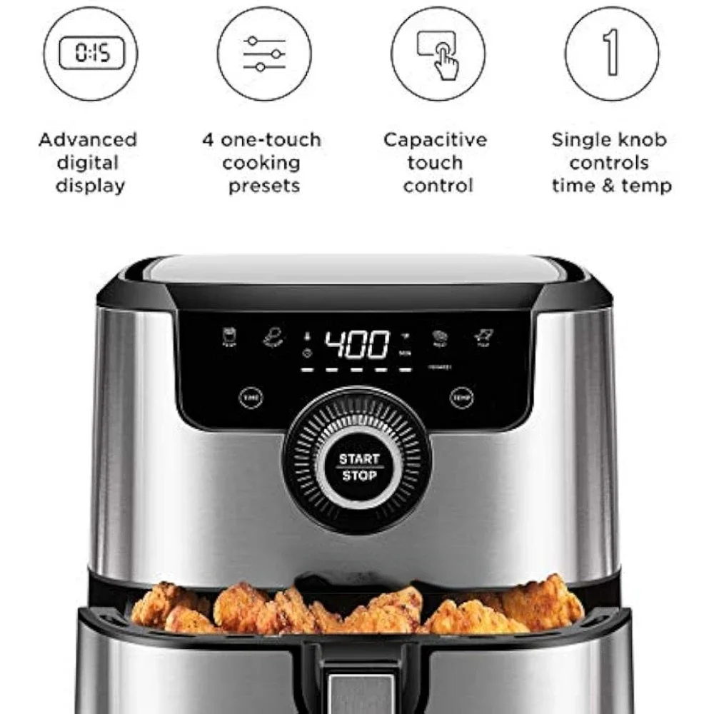 Healthy Cooking, 4.5 Qt,User Friendly and Dual Control Temperature