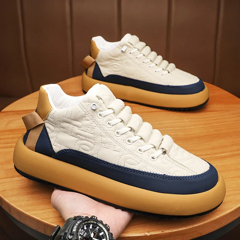 2023 Zapatillas De Hombre Leather Shoes for Men Luxury Sneakers Casual Shoes for Men Fashion Shoes Men Italiano Casuales Office