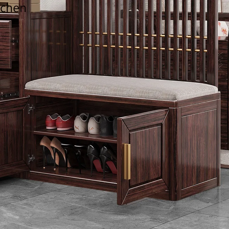 ZML Solid Wood Entryway Cabinet Integrated Wall-Mounted Partition Cabinet Screen Room Hall Cabinet 2
