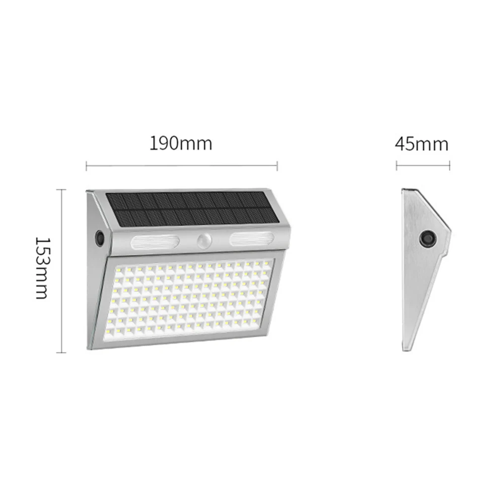 Imagem -02 - Impermeável Solar Street Light Jardim ao ar Livre Pátio Paisagem Spotlight Parede Powered Floodlight Iluminação Led