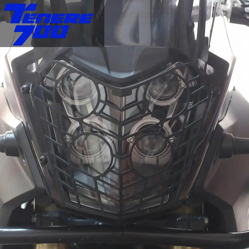 

Motorcycle Headlight Guard Grille Protector Motorbike Clear Lens Head Light Lamp Grill for Yamaha Tenere700 XTZ700 TENERE 700