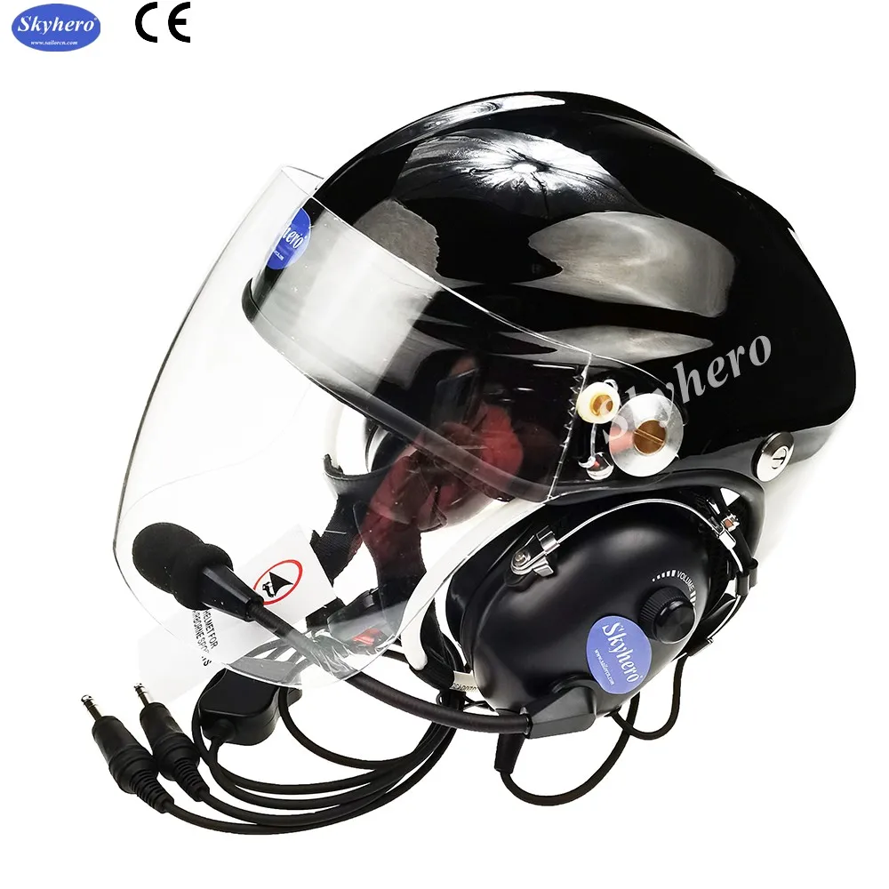 Standard Aircraft Pilot Helmet, Aviation Helmet, Fixed Wing Headset, Standard GA Dual Plug, EN966