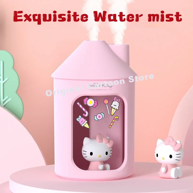 Hello Kitty Sanrio Kuromi USB Humidifier Double Spray Large Capacity Household Use Desktop Mute Bedroom Large Spray Girl Gift