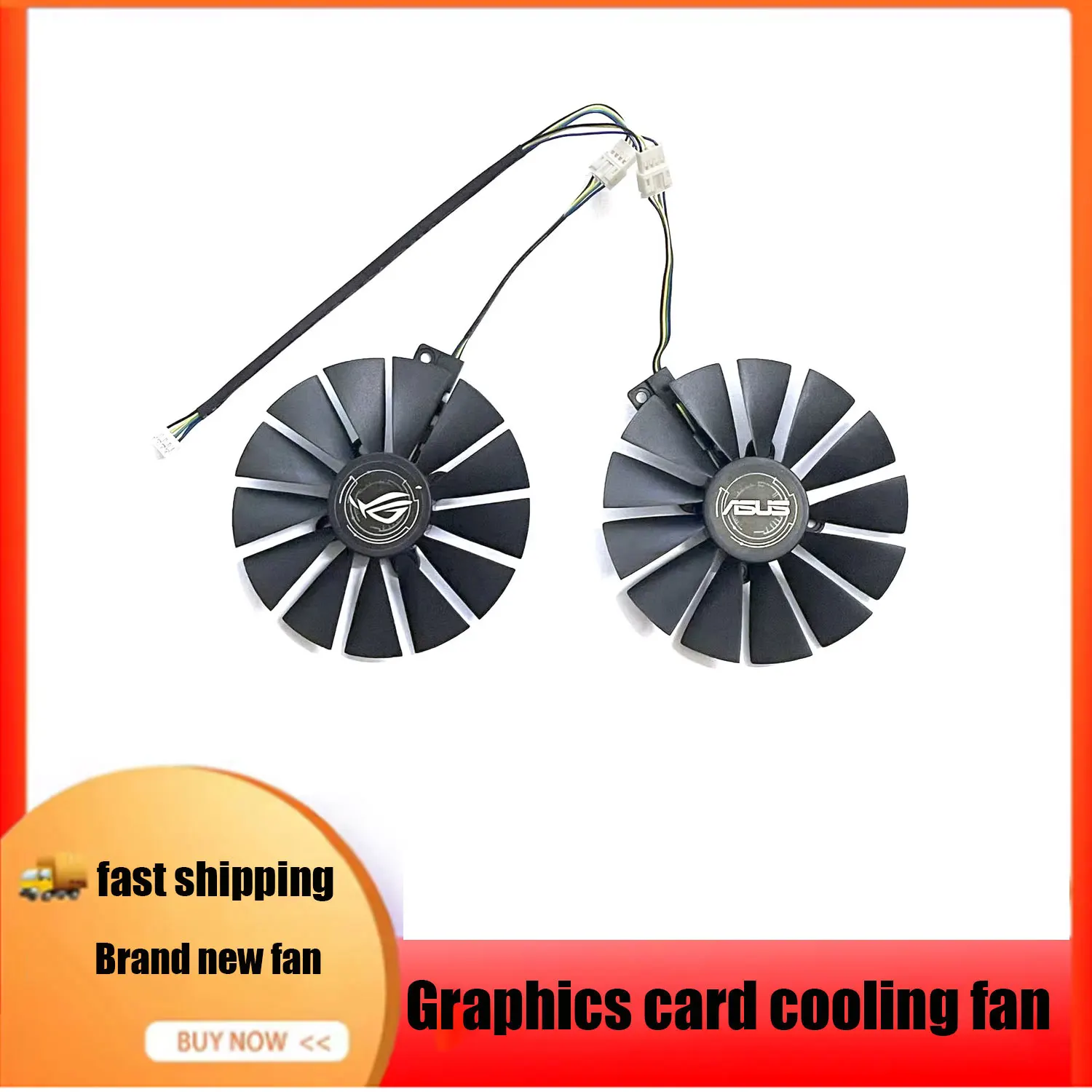 PLD10010S12H T129215SM 4PIN GPU FAN For ASUS ROG STITX GTX1050Ti 4G GTX 1050 2G