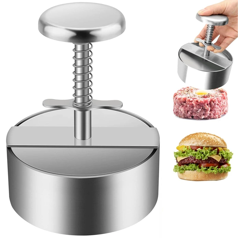 

Burger Press- 5.5-Inch Grill Burger Smasher Hamburger Patty Maker Stainless Steel Meat Grinder For Perfect Hamburgers