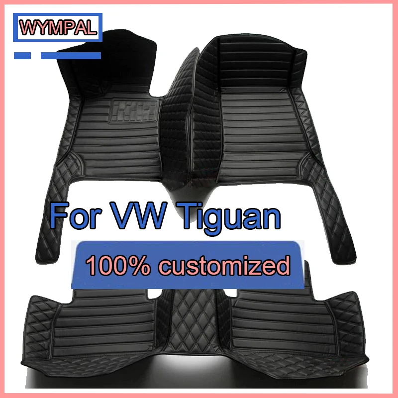 Floor Mats For VW Tiguan Allspace AD BW 2017~2022 Waterproof Carpet Car Floor Mat Tapis Voiture Car Accessories Interior